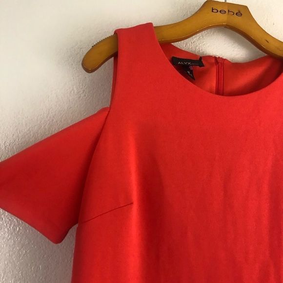 Alyx Cut off shoulder Orange dress size 12. New with tags - Picture 2 of 5